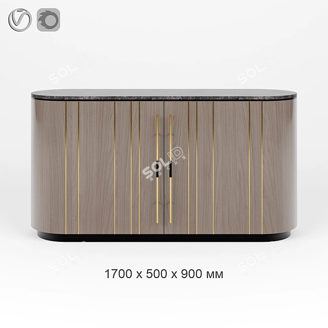 Elegant SALAMANCA Sideboard 3D model image 1