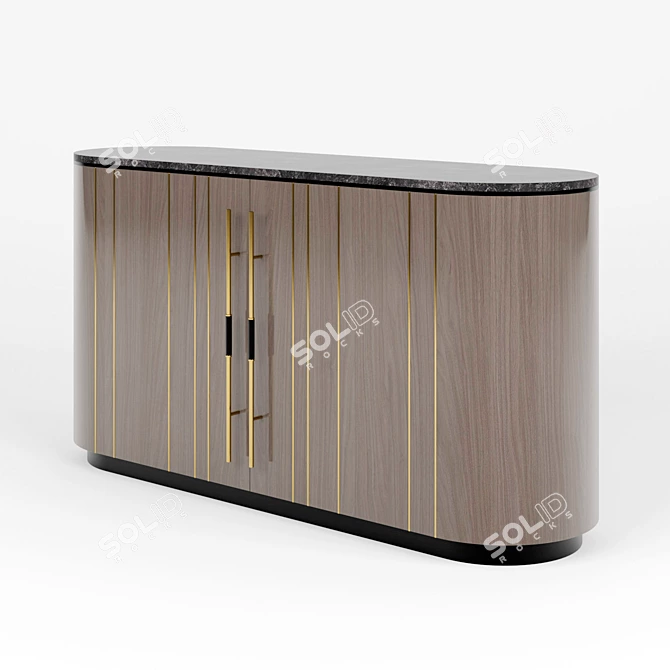 Elegant SALAMANCA Sideboard 3D model image 2