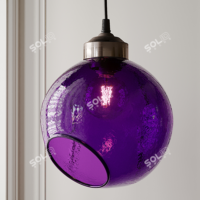 Glass Sphere Pendant Light 3D model image 3