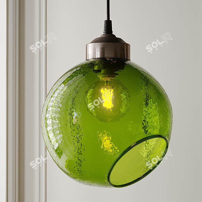 Glass Sphere Pendant Light 3D model image 4