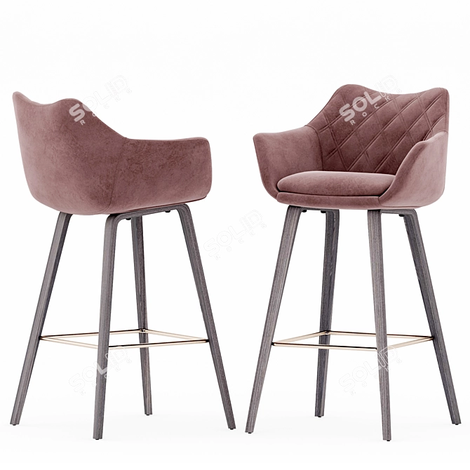 Stylish DeepHouse Barstool - Shirley 3D model image 3