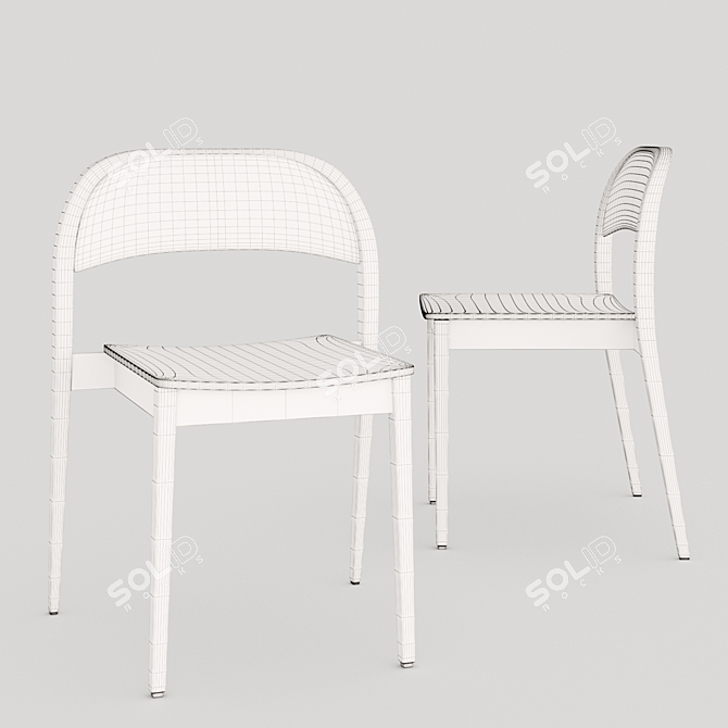 Modern Hunter Stacking Chair 3D model image 3