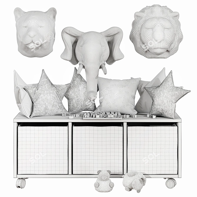 Kids Set: 16-Piece Fun Collection 3D model image 3