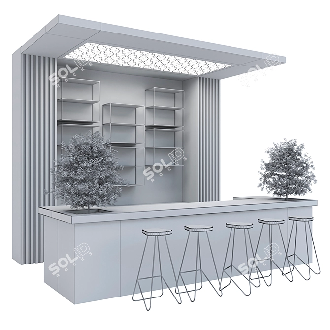 Restaurant Bar 1.6: Modern Bar Zone for Restaurants & Cafes 3D model image 3