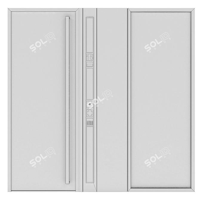 Sleek Contemporary Door Model 3D model image 4