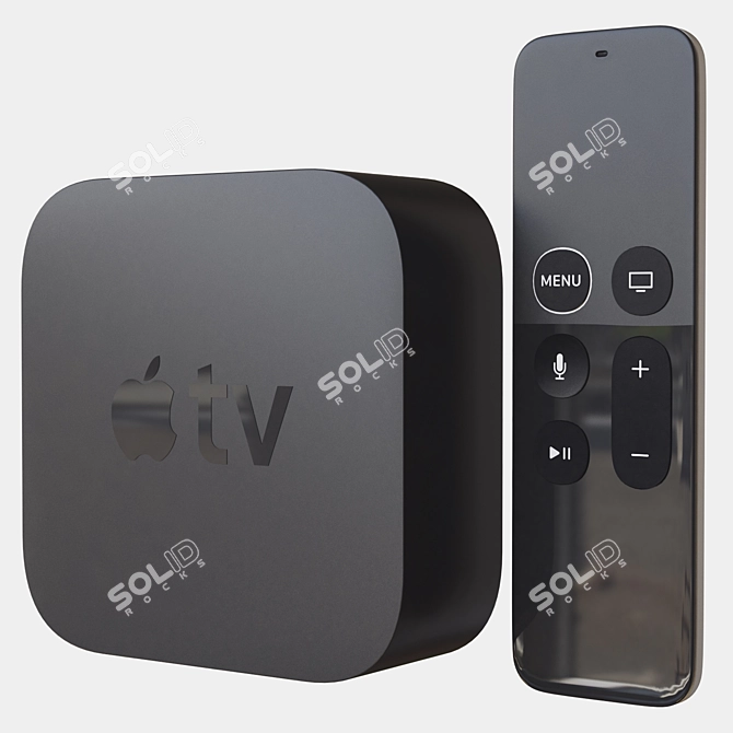 Apple TV 3D Remote: Sleek and Functional 3D model image 1