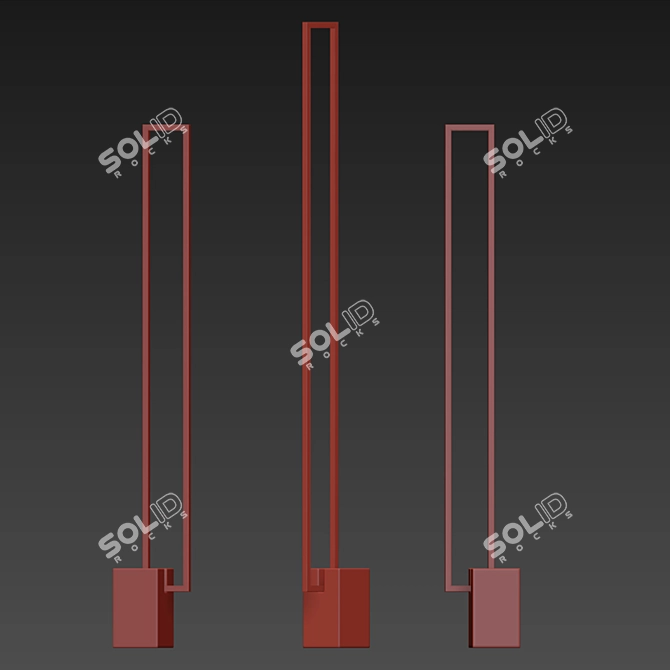 Sleek Nordic Floor Lamp 3D model image 2