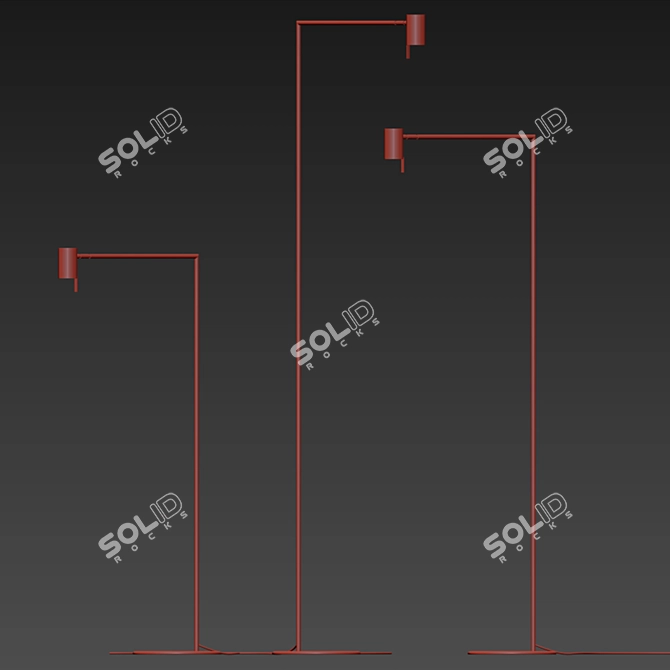 Sleek Nordic Floor Lamp 3D model image 3