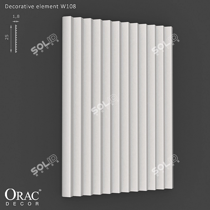 Zigzag 3D Wall Decor by Orac 3D model image 1