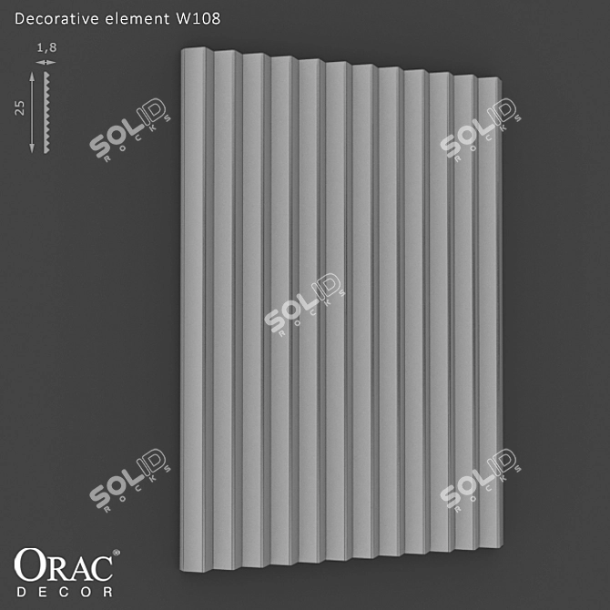 Zigzag 3D Wall Decor by Orac 3D model image 2