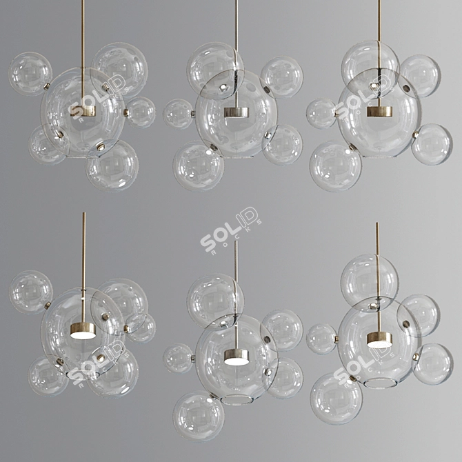 Modern Ceiling Chandelier Pendant: Elegant Illumination 3D model image 3