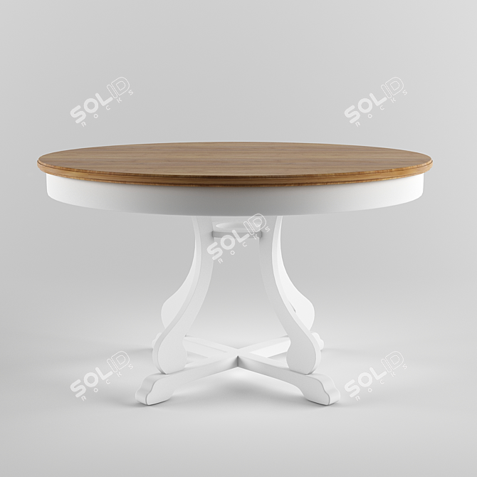 Versatile Wooden Table for Any Space 3D model image 1