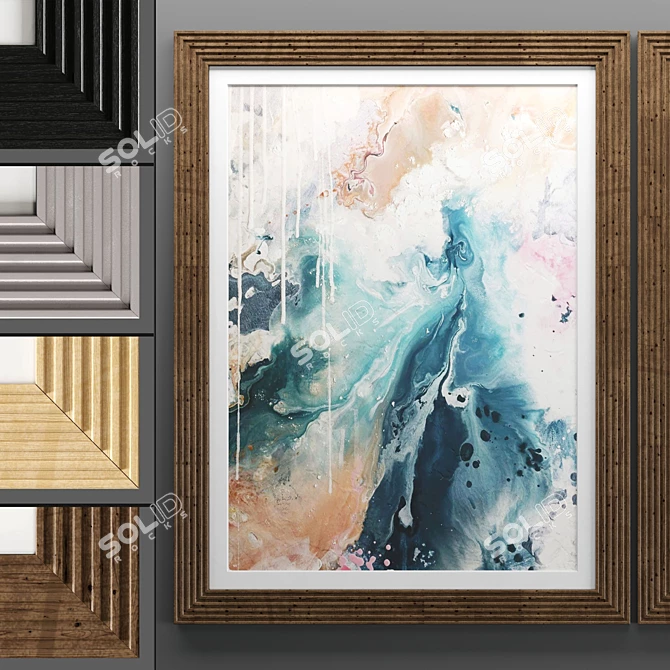 Art Frame 558: Modern 2-Frame Set 3D model image 2