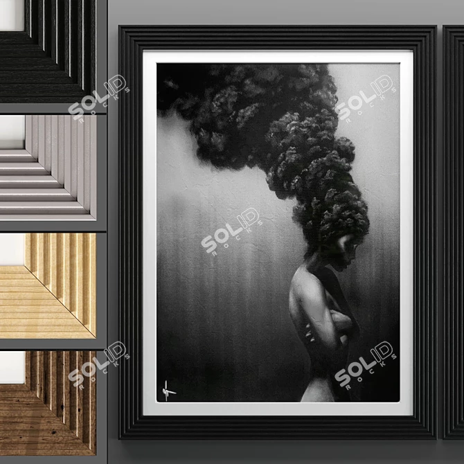 Texture Art Frames: 2 Frames, 50x70cm 3D model image 2