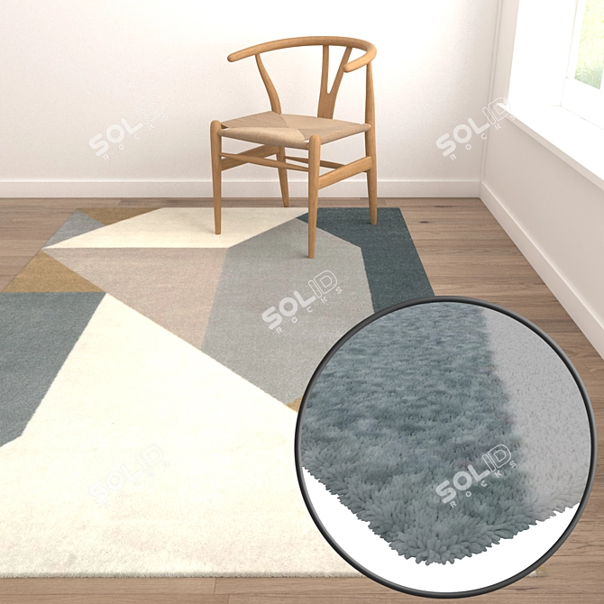 High-Quality Carpet Set 3D model image 5