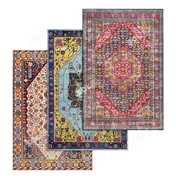 High-Quality Carpet Set 3D model image 1