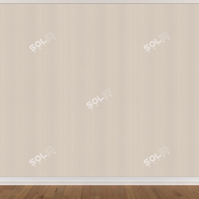 Seamless Wallpaper Set: 3 Colors 3D model image 4