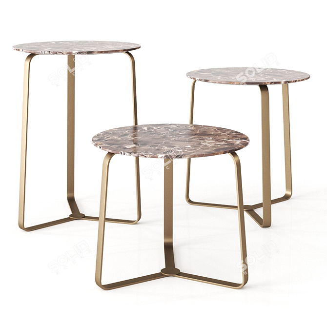 Classical Elegance: F.lli Orsenigo BASKET Marble Coffee Table 3D model image 3