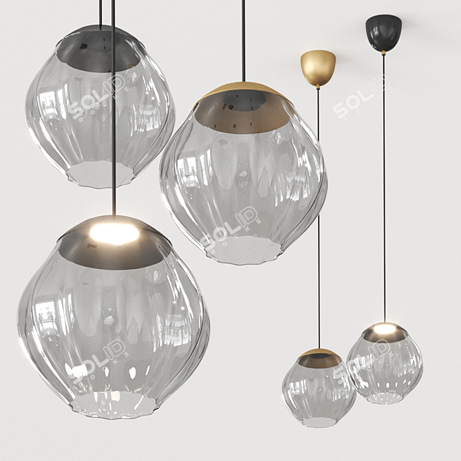 ALMA LIGHT Soft Pendant Lamp - Stylish Illumination for Modern Spaces 3D model image 2