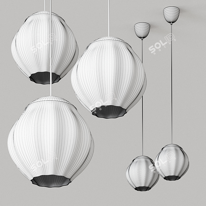 ALMA LIGHT Soft Pendant Lamp - Stylish Illumination for Modern Spaces 3D model image 3