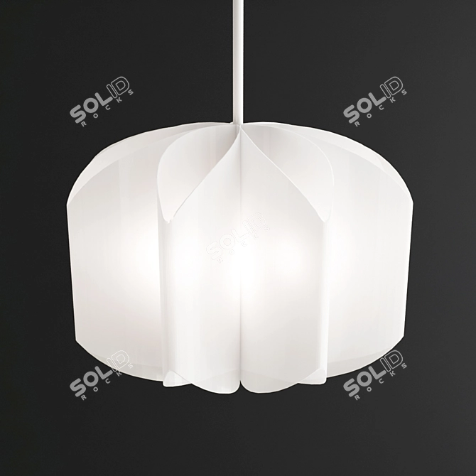 Minimalist White Pendant Lamp Shade - MOJNA Ikea 3D model image 1