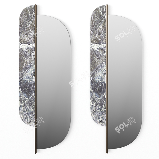 Elegant Shared Mirror by SICIS 3D model image 1