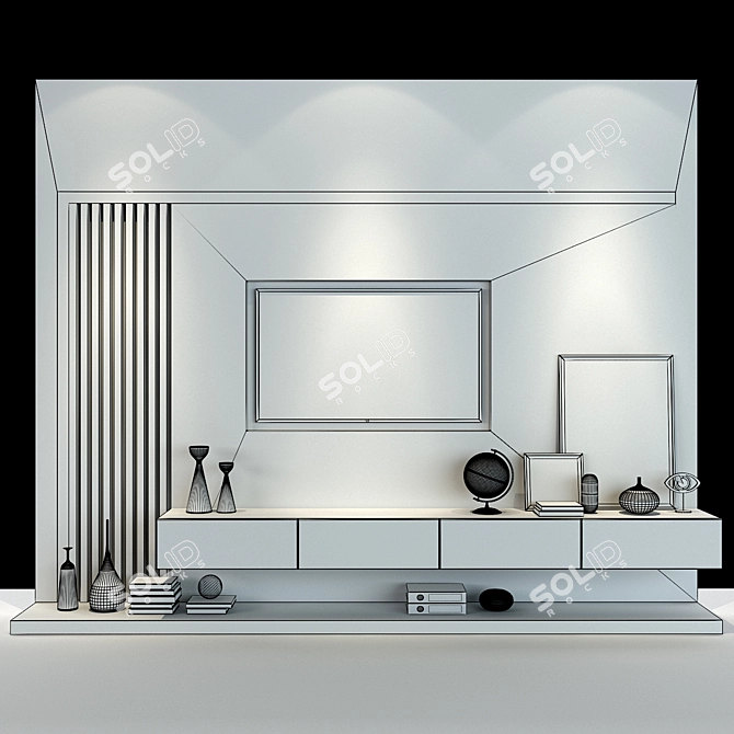 Sleek Storage Solution: Cabinet Furniture_084 3D model image 2