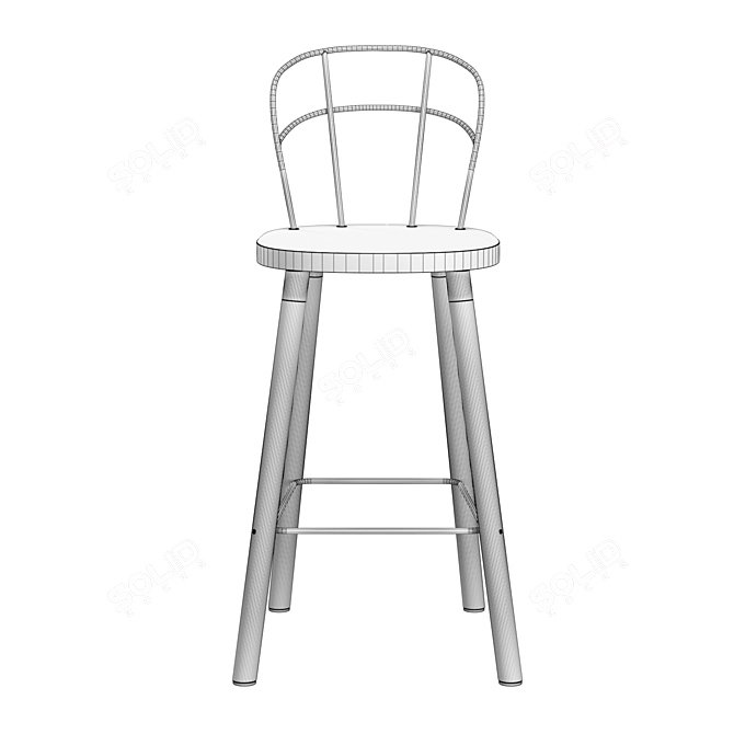 Industrial Partridge Bar Chair: Stylish and Sturdy 3D model image 5