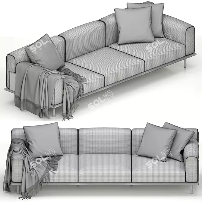 Sophisticated Kuoio Sofa by Meridiani 3D model image 5