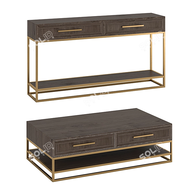 Bullard Console Table: Cosmorelax Elegance 3D model image 1