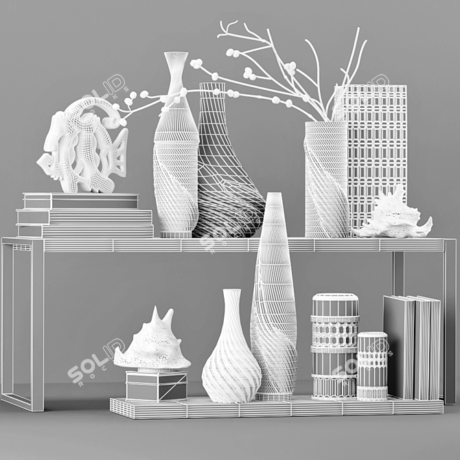Seashell Decor Set: Stunning 3D Designs 3D model image 3