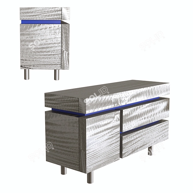 NOOM Gerrit CS1 Metal Sideboard 3D model image 2