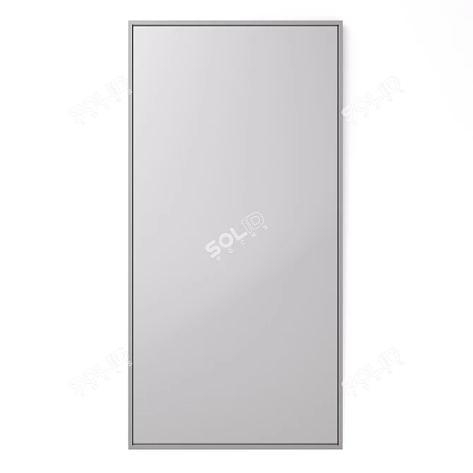 Stainless Steel Framed Mirror 3D model image 4