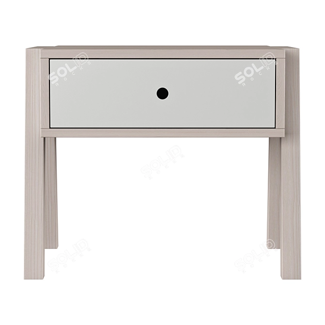 Contemporary Dale 1 Drawer Bedside Table 3D model image 2