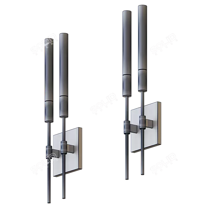 Sleek LED Wall Sconce 3D model image 2