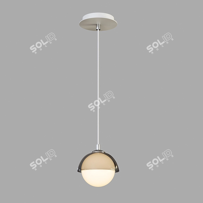 Agder One: Modern Glass Pendant Light 3D model image 3