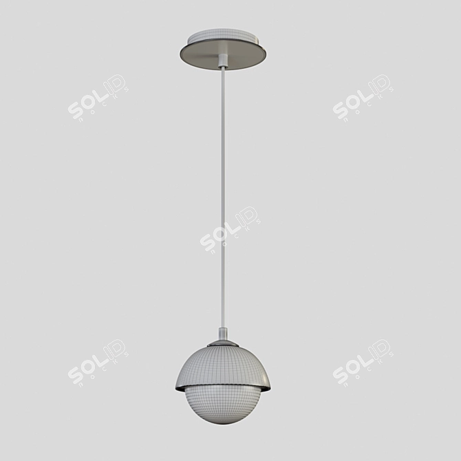 Agder One: Modern Glass Pendant Light 3D model image 4