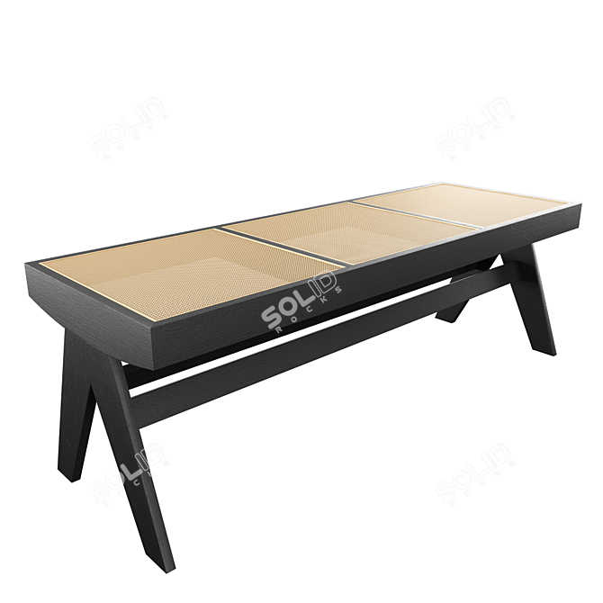 Elegant Wooden Bench: Arnaud 3D model image 10