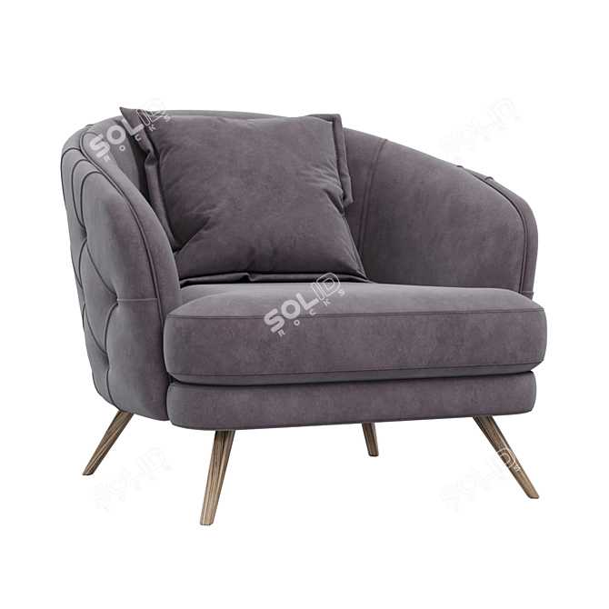 Lario Armchair: Contemporary Comfort and Style 3D model image 1