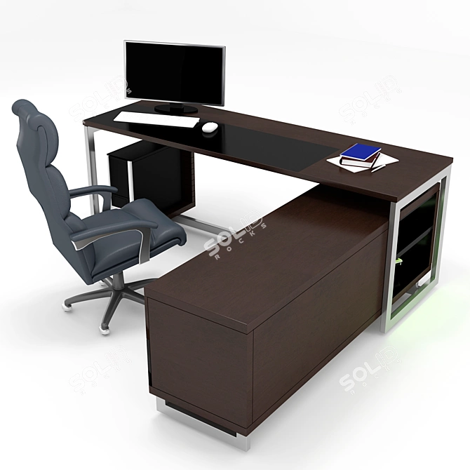 Sleek Office Table - Perfect for Home and Office Settings 3D model image 4