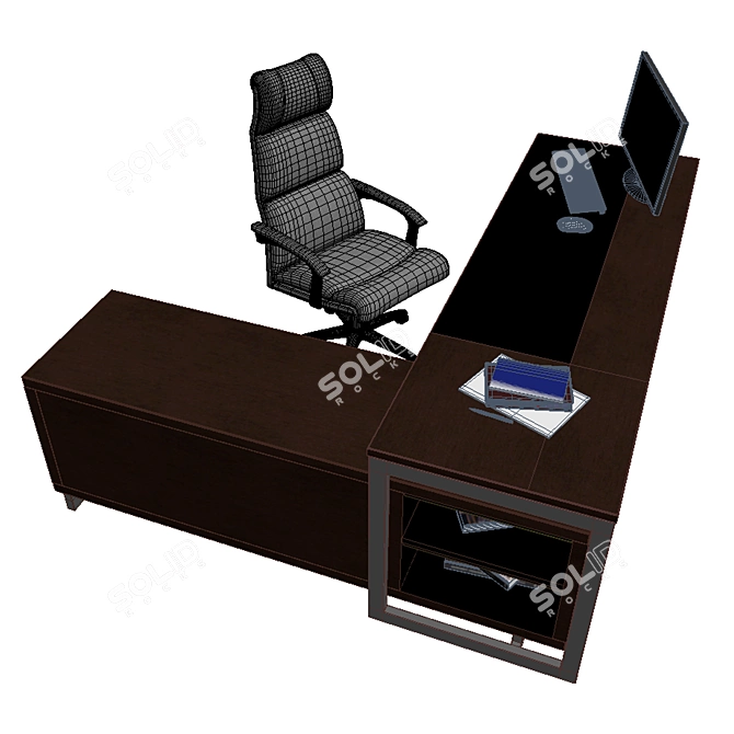 Sleek Office Table - Perfect for Home and Office Settings 3D model image 5