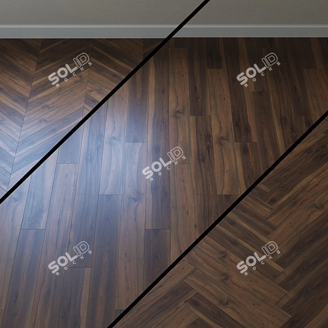 Haro Trittу 90: Elegant Walnut Flooring 3D model image 1