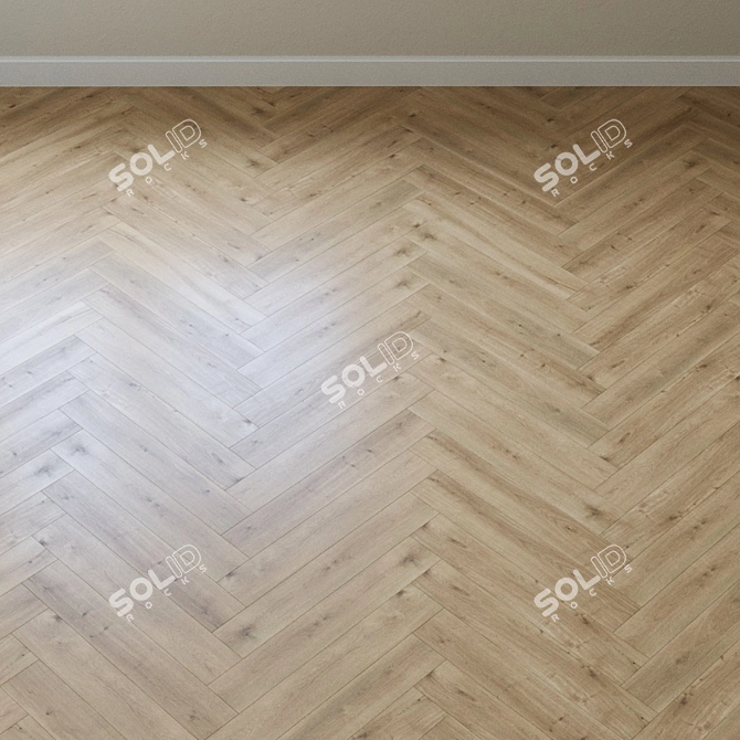 Luxe Oak Laminate Flooring 3D model image 3