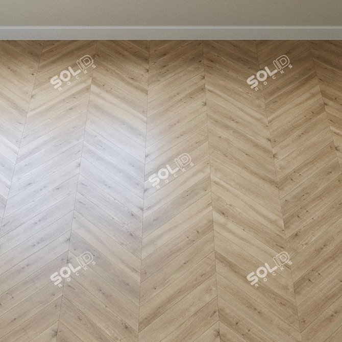 Luxe Oak Laminate Flooring 3D model image 4