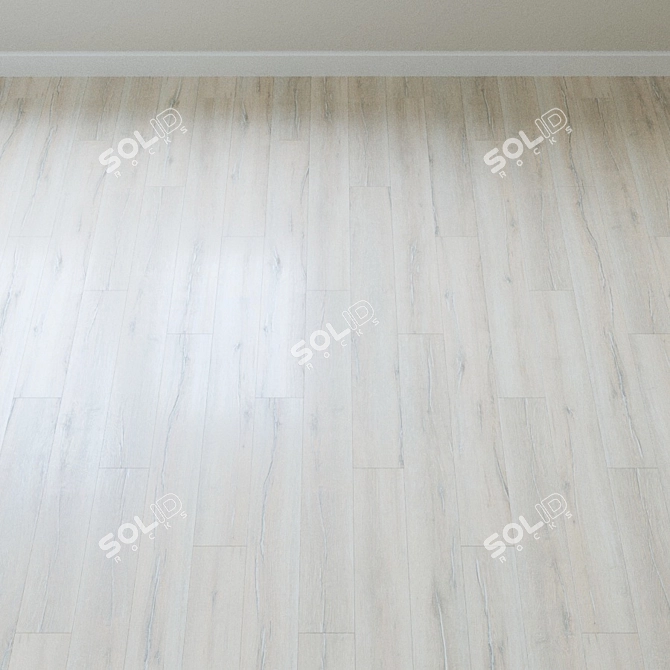 Scandinavian Oak Laminate Flooring 3D model image 2