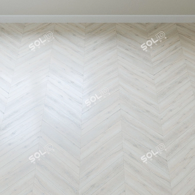 Scandinavian Oak Laminate Flooring 3D model image 3