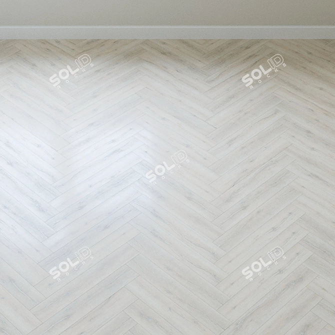 Scandinavian Oak Laminate Flooring 3D model image 4