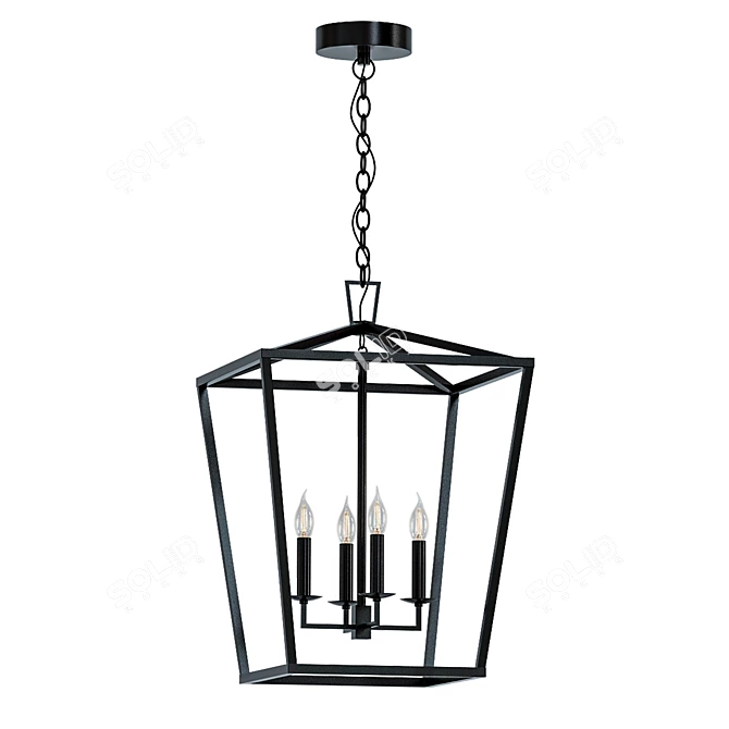 Elegant Darlana Lantern: Timeless Illumination 3D model image 1