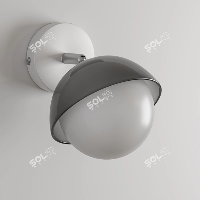 Agder Wall: Stylish Metal and Glass Lamp 3D model image 2