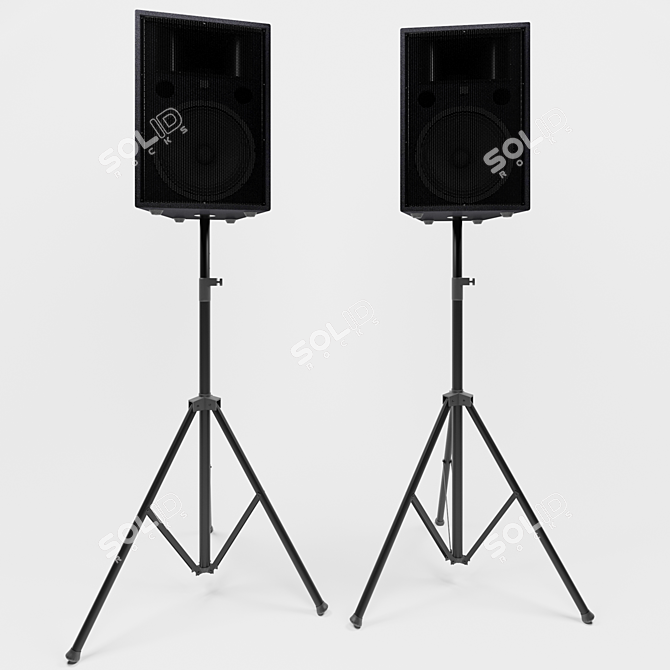 Yamaha R115 Portable PA Speaker 3D model image 1